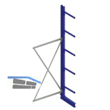 META Kragarm-Anbauregal einseitig H�he 3000 mm Tiefe 800 mm Last 250/1250 kg