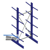 META Kragarm-Grundregal doppelseitig H�he 2000 mm Tiefe 400 mm Last 220/1750 kg