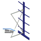 META Kragarm-Anbauregal doppelseitig H�he 2000 mm Tiefe 200 mm Last 175/1450 kg