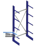 META Kragarm-Grundregal einseitig H�he 2500 mm Tiefe 500 mm Last 175/1300 kg