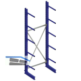 META Kragarm-Grundregal einseitig H�he 3000 mm Tiefe 600 mm Last 140/1000 kg