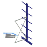 META Kragarm-Anbauregal doppelseitig H�he 3000 mm Tiefe 500 mm Last 175/1200 kg
