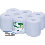 Papierhandtuch-Rolle blau 200 mm 2-lagig Packungsinhalt 6 Rollen