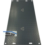 Bodenschutzplatte 2000 x 1000 x 22 mm LDPE schwarz mit Griffe