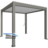 BIOHORT Pergola Gr. 3 x 3 quarzgrau/wei�