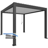 BIOHORT Pergola Gr. 3 x 3,5 dunkelgrau/wei�