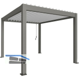 BIOHORT Pergola Gr. 3 x 3,5 quarzgrau/wei�