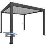 BIOHORT Pergola Gr. 3,5 x 3,5 dunkelgrau/wei�