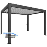 BIOHORT Pergola Gr. 4 x 3 dunkelgrau/wei�