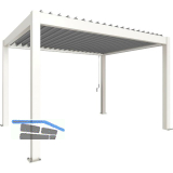 BIOHORT Pergola Gr. 4 x 3,5 wei�/silber
