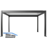 BIOHORT Pergola Gr. 4,5 x 3 dunkelgrau/wei�