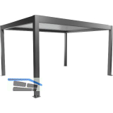 BIOHORT Pergola Gr. 4,5 x 3,5 quarzgrau/wei�