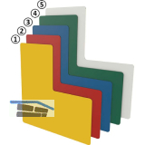 FATH Bodenmarkierung L-Form gelb 75mm