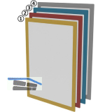 FATH Dokumentenfenster magnetisch DIN A4 blau 327 x 240mm