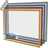 FATH Dokumentenfenster magnetisch DIN A3 blau 450 x 327mm