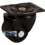 D�RNER + HELMER Lenkrolle Schwarz Platte 75 mm 600 kg