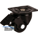 D�RNER + HELMER Lenkrolle Schwarz Radfeststeller Platte 75 mm 600 kg