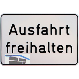 Hinweisschild Ausfahrt freihalten 300 x 200 mm