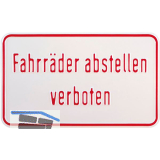 Parkplatzschild Fahrr�der abstellen verboten 250 x 150 mm