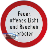 Verbotsschild Feuer, offenes Licht und Rauchen verboten rund 315 mm