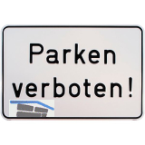 Parkplatzschild Parken verboten! 300 x 200 mm