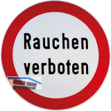Verbotsschild Rauchen verboten rund 315 mm