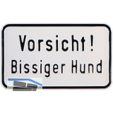 Hinweisschild Vorsicht! Bissiger Hund 200 x 120 mm