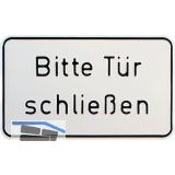 Hinweisschild Bitte T�r schlie�en 250 x 150 mm