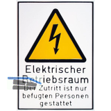 Warnschild Elektrischer Betriebsraum 210 x 297 mm