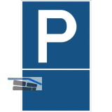 Parkplatzschild Freifl�che zur Selbstbeschriftung 250 x 400 mm