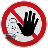 Verbotsschild Zutritt f�r Unbefugte verboten Symbol rund 200 mm