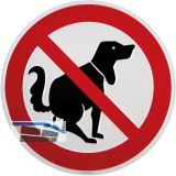 Verbotsschild Hier kein Hundeklo Symbol rund 200 mm