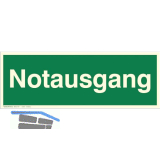 Fluchtwegschild Notausgang Schriftzug 300 x 105 mm