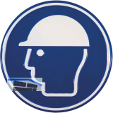 Gebotsschild Kopfschutz rund 200 mm