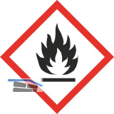 Gefahrensymbol Aufkleber Flamme - 15 St�ck