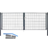 H+S Uni Tor f�r Zaunh�he 1,6 m grau