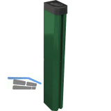 H+S Oktavia ULI S�ulenschaft Alu/gr�n L�nge 2,1 m f�r Zaunh�he 1,63 m