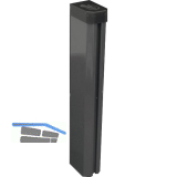 H+S Oktavia ULI S�ulenschaft Alu/grau L�nge 2,1 m f�r Zaunh�he 1,63 m