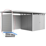 BIOHORT Seitendach-Seitenwand HighLine H3 silber-metallic