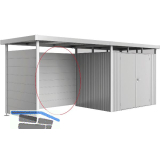 BIOHORT Seitendach-R�ckwand HighLine H2, H3, H4, H5 silber-metallic