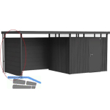 BIOHORT Seitendach-Seitenwand HighLine H3 dunkelgrau-metallic