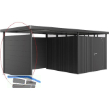 BIOHORT Seitendach-Seitenwand HighLine H4 dunkelgrau-metallic