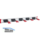 BRUNS Alu-Ger�tehalterschiene mit 5 Haltern L�nge 750 mm