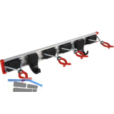 BRUNS Alu-Ger�tehalterschiene mit 4 Haltern und 2 Haken 500 mm