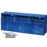 ALLIT Klappsch�tten-Magazin Gr. 3 blau 600 x 200 x 240 mm