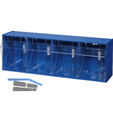 ALLIT Klappsch�tten-Magazin Gr. 4 blau 600 x 170 x 205 mm