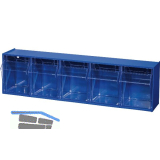 ALLIT Klappsch�tten-Magazin Gr. 5 blau 600 x 135 x 165 mm