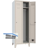 Garderobenschrank Abteilanzahl 2 RAL7035