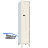 Z-Garderobenschrank Abteilanzahl 2 RAL7035 lichtgrau