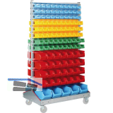 ALLIT Fahrregal ProfiPlus 1200 x 730 x 2040 mm mit 226 Sichtlagerk�sten